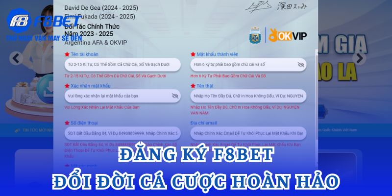 Đăng ký F8bet